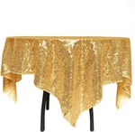 Shinybeauty Sequin Tablecloth-gold Overlay And 36X36,. Fixed Price $18.54.