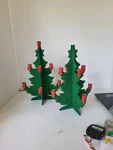 Vintage Swedish Wood Christmas Tree Candle Holders Set Of 2 13". Fixed Price $35.99.