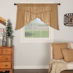 Farmhouse 36"X36"X18" Prairie Swag Pair Tan Kitchen Window Curtains Vhc Brands. Fixed Price $31.95.