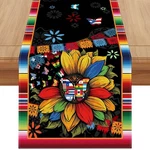 Linen Hispanic Heritage Month Table Runner 72 Inches Long National 22 Spanish.... Fixed Price $19.29.
