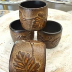 Napkin Ring, Fall Leaves Wood Antique Design, Better Homes And Gardens Set Of 4. Fixed Price $8.99.