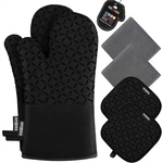 Oven Mitts And Pot Holders 6PCS Set, Kitchen Glove High Heat Resistant 500. Fixed Price $28.90.