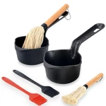 Iprouder Cast Iron Sauce Pan And Basting Pot Bbq Mop Brushes - Small. Fixed Price $39.37.
