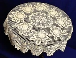 Heritage Lace Topper Tablecloth Alpine Rose 30" Round Ecru Bedroom. Fixed Price $39.00.