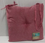 Pioneer Woman Single Chambray Chair Pad Seat Cushion 16X16 Reversible Teal Red. Fixed Price $28.55.