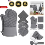 Oven Mitts And Pot Holders Sets 6PCS, Kitchen Glove,high Heat Resistant .... Fixed Price $34.10.