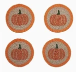 Autumn Pumpkin 100% Natural Braided Jute Coaster Set Of 4 By Vhc Brands. Fixed Price $14.99.