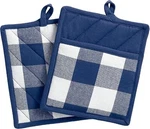 Elrene Home Fashions Farmhouse Living Buffalo-check Pot-holder Set, Rustic, Blue. Fixed Price $12.95.