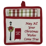 Town Square Santa's Mailbox Pocket Potholder & Dishtowel 2 Pc Set Park Designs. Fixed Price $13.99.