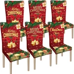 Merry Christmas Chair Back Cover Set For Holiday Kitchen Dining. Fixed Price $40.99.