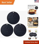Set Of 3 Non-slip Silicone Trivet Mats Perfect Kitchen Protection For Hot Pots. Fixed Price $12.99.