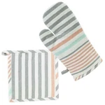Boston International Potholder & Oven Mitt Set - Hadley Stripe. Fixed Price $17.99.
