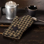 Black Star Oven Mitt Primitive 12.5X8 Check Cotton Kitchen Great Teacher Gift. Fixed Price $16.11.