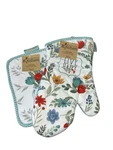 Kay Dee Designs Blooming Thoughts Oven Mitt & Pot Holder Set Flowers Retro Nwt. Fixed Price $9.35.