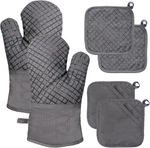 4 Pcs Oven Mitts And Pot Holders,kitchen Long Glove High Heat Resistant 500. Fixed Price $19.99.