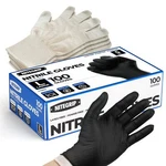 Bbq Gloves Set 4 Cotton Liners & 100 Disposable Nitrile Heat Resist. Fixed Price $15.84.