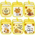 Sratte 12 Pcs Sunflower Pot Holders With 9 X 7 Inches/ 23 18 Cm, Yellow. Fixed Price $28.64.