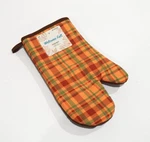 Orange Plaid Oven Mitt For Autumn Harvest Fall - Great Thanksgiving Cooking. Fixed Price $8.99.