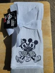 Nwt Disney Mickey & Minnie Mouse Kitchen Towel Set (2) White Gray Embroidered. Fixed Price $13.99.