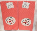 Dii Design Imports Dish Towel Set 2 Paris Love Spring Summer Kitchen Decor Home. Fixed Price $12.99.