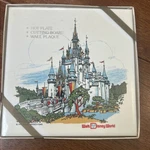 Vintage Walt Disney World Cinderella Castle Trivet Wall Tile Art Souvenir 6" Kit. Fixed Price $12.75.