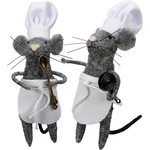Primitives By Kathy Felt Mouse Ornament Kitchen Mice Set 2 Chef Critter Cook. Fixed Price $18.99.