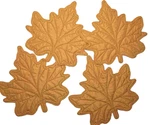 Leaf Nicole Miller Home Autumn Fall Placemat Set 4 Leaves Shaped Quilted Fabric. Fixed Price $29.99.