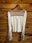 Free People Embroidered Top Nwt Bliss Home High Tides Ivory. Fixed Price $42.49.