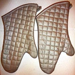 Phoenix Usa 13" Professional Oven Mitten Pair Silver Extreme Heat Resistant *. Fixed Price $12.95.