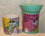 Hallmark Maxine Ceramic Wax Melt Set & Tea Light Candle Holder. Fixed Price $15.00.