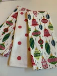 Nwt Kate Spade SET/3 Holiday Kitchen Towels. Darling Atomic Ornaments Designs !. Fixed Price $28.00.