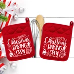 Christmas Baking Crew - Pocket Pot Holder Oven Mitt Hot Pad CPH002. Fixed Price $16.99.