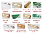 Foodservice Film Meat Produce Plastic Cling Rolls Sheets Many Options. Fixed Price $143.63.