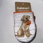 Cuisanart Halloween Pot Holders Set Of 2 Kitchen Decor Yellow Lab Dog. Fixed Price $14.00.