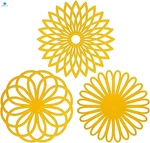 Me.fan Silicone Trivet Mat Kitchen Hot Pads For Pots & Dish 3SET-YELLOW. Fixed Price $17.62.
