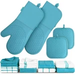 Silicone Oven Mitts Pot Holder KITCHEN-TOWELS100% Cotton Dish For. Fixed Price $55.28.