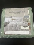 Hearth & Harbor Sage Green Duvet Cover Queen Size - 3 Piece Bedding Set 90X90'. Fixed Price $16.00.
