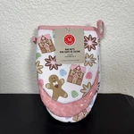Martha Stewart Mini Oven Mitts (2) Pink Gingerbread Candy Treats 100% Cotton New. Fixed Price $22.00.