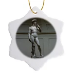 3DROSE Michaelangelos David Statue Snowflake Porcelain Ornament, 3-INCH. Fixed Price $25.04.