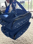 Temp-tations Blue Polka Dot Insulated Casserole Carrier Bag Double Deck. Fixed Price $45.00.