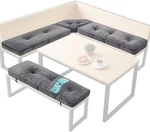 Cream 4 Piece Nook Cushion Set Corner Bench Booth Seat Dining Breakfast Kitchen. Fixed Price $145.99.