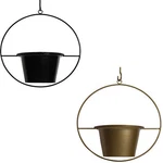 Hanging Ceiling Metal 6" Home Garden Flower Plant Pot Holder Stand Gold/black. Fixed Price $15.95.