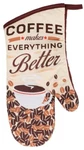 Printed Kitchen Oven Mitt (13") Coffee Makes Everything Better, Brown Back, Gr. Fixed Price $8.99.