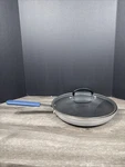 Misen 12" Inch Nonstick Fry Pan W/ Blue Silicone Handle Glass Lid. Fixed Price $56.99.