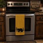 Park Designs Black Bear Woodland Cabin Applique Dish Kitchen Towel. Fixed Price $9.99.