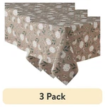 (3 Pack) Mainstays Farmhouse Tablecloth Summer Floral Brown Fabric, 60" X 84",. Fixed Price $56.00.