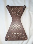 Vintage Gold Accent Wooden Leaf Trivet - Hot Pad By Sarna #287 Made India. Fixed Price $10.99.