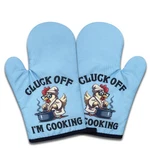 Nahmakne 2 Pack Funny Chicken Oven Mitts, Cluck Off I'm Cooking, Heat Blue. Fixed Price $22.92.
