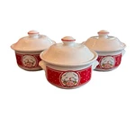 3 Campbells Soup Vintage Kids M'm! Good Bowls With Lids. Fixed Price $20.00.