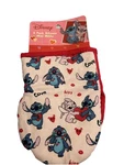 2 Pack Disney Stitch And Angel Valentine's Day Mini Oven Mitts Pink Love Kiss. Fixed Price $18.49.